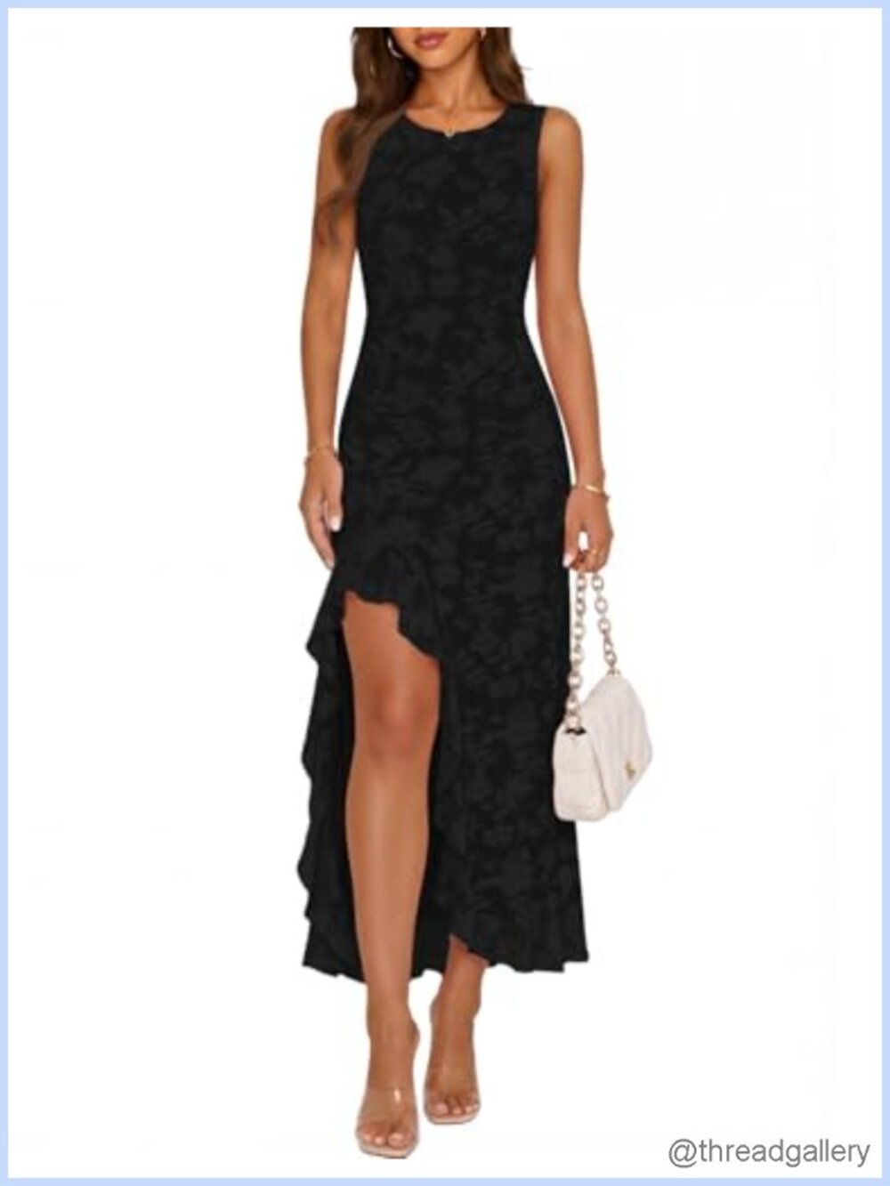 Women's Sleeveless Floral Maxi Dress Wedding Guest Cocktail Formal